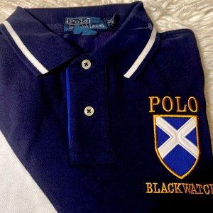 Shirt polo by Ralph Lauren size xl color navy blue with white